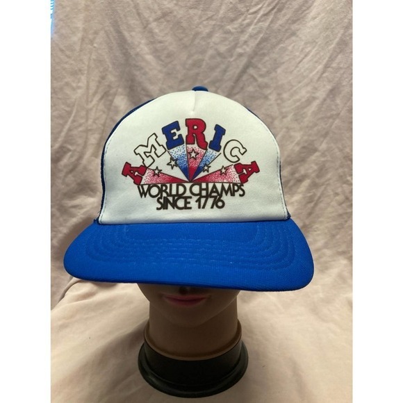 none Other - Vintage America World Champs Since 1776 Trucker Style Snapback Hat